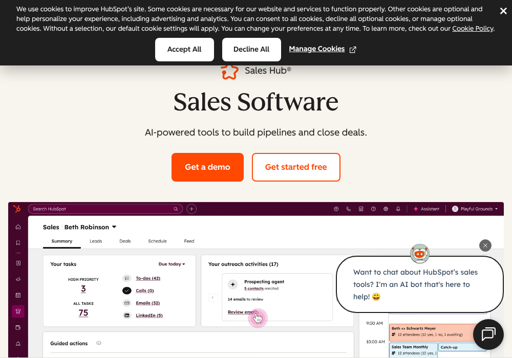 HubSpot Sales Hub — [object Object],[object Object],[object Object],[object Object],[object Object],[object Object],[object Object]