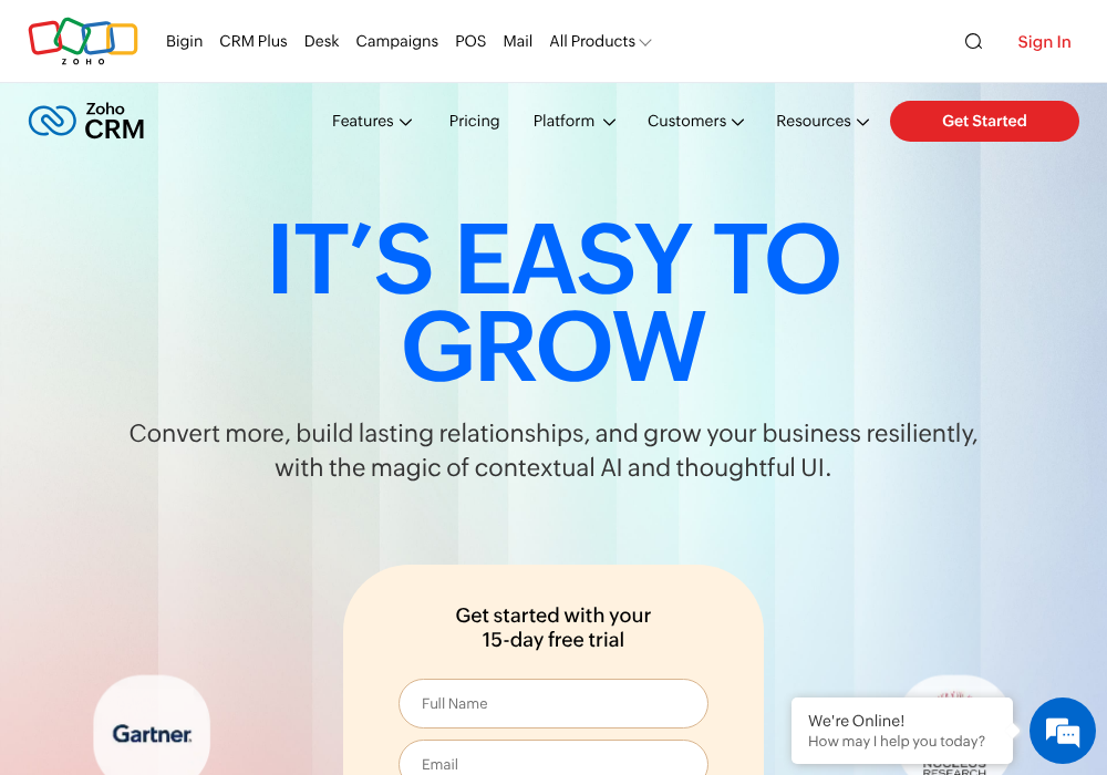 Zoho CRM — [object Object],[object Object],[object Object]