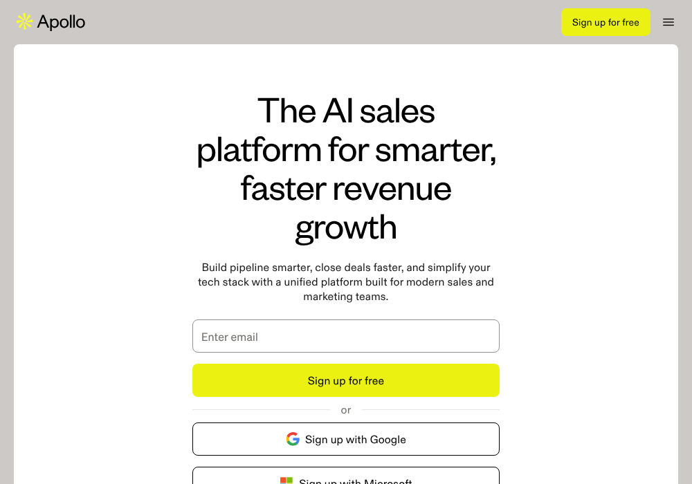 Apollo.io — [object Object],[object Object],[object Object]