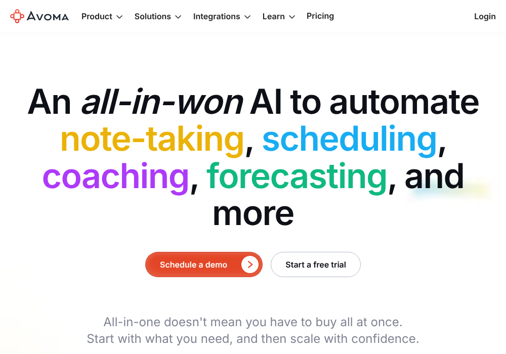 Avoma AI Coach — [object Object],[object Object],[object Object],[object Object],[object Object],[object Object],[object Object],[object Object]